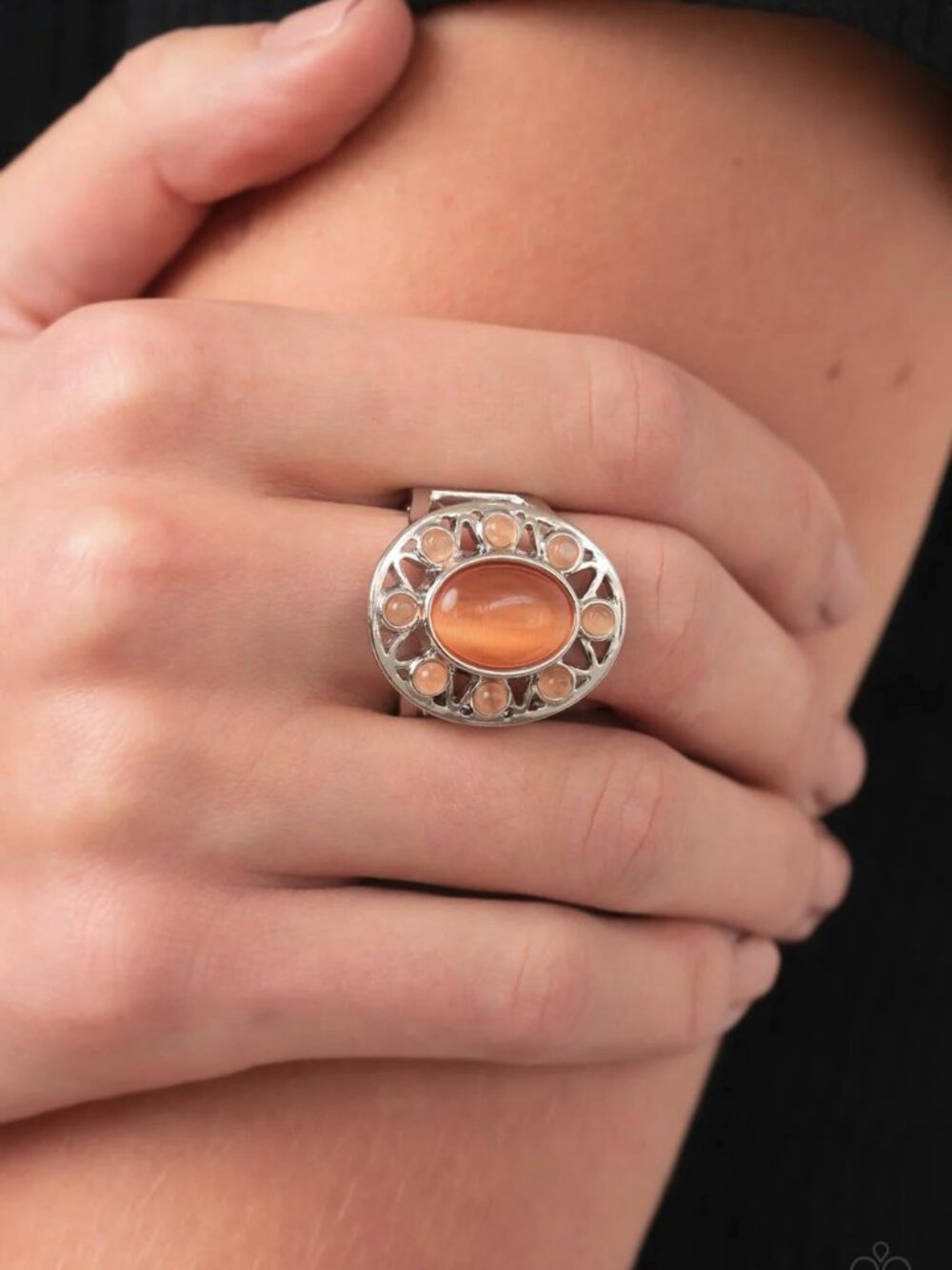 Paparazzi Jewelry Accessories - Sunny Solstice - Orange Ring - Vintage
